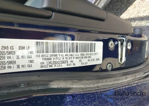 2013 Jeep Grand Cherokee Limited z USA, uszkodzony, nr VIN 1C4RJEBGXDC596976